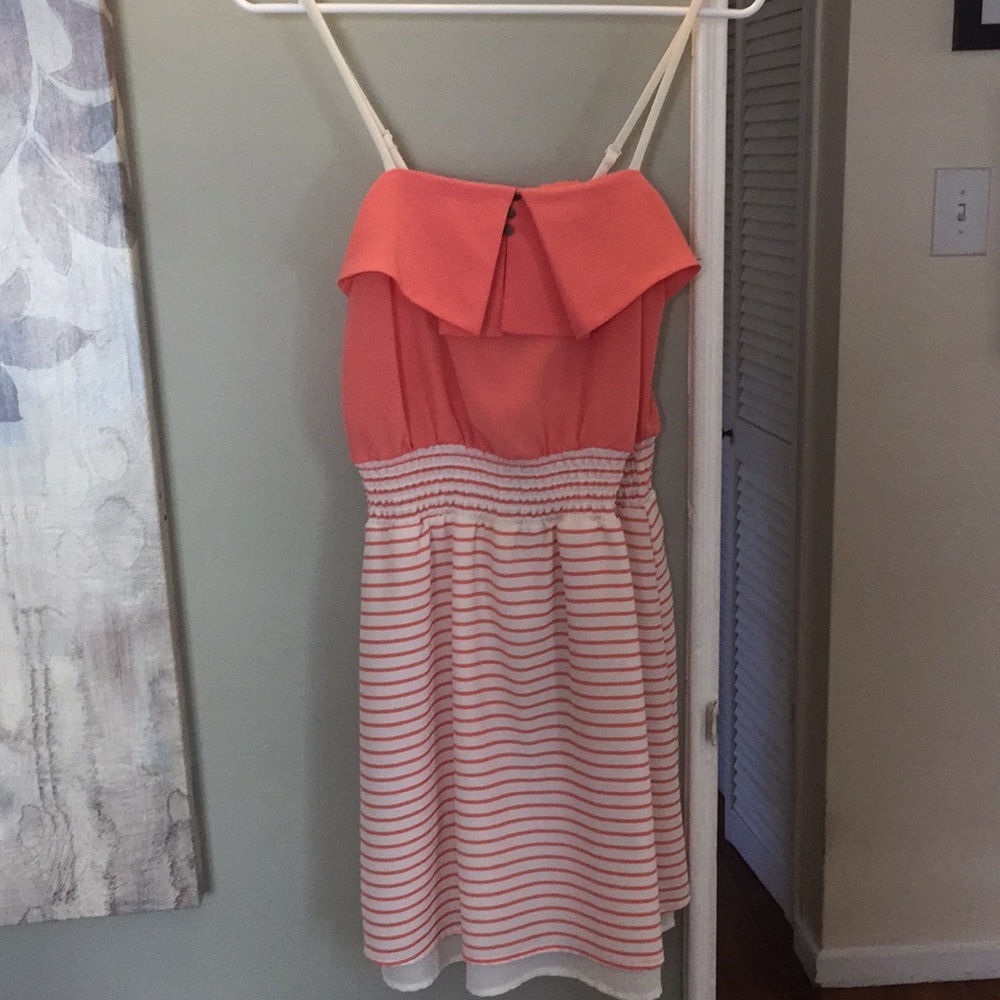 Cute peach and white dress